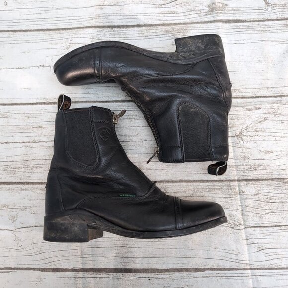 Ariat Black Leather Heritage Breeze Zip Paddock Boots Women Size 7 - Picture 6 of 8